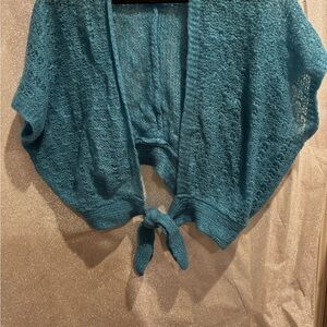 Chic Teal Women's Knit Shrug
